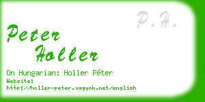 peter holler business card